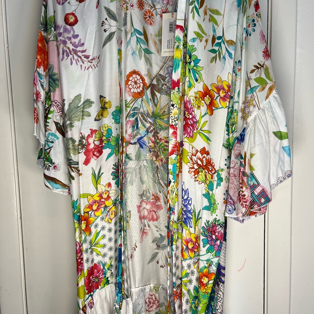 Floral Kimono with Colorful Print